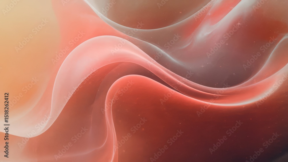 Aufkleber abstract dynamic rose colored waves with blurred glow effect background