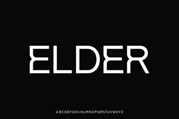 Elegant minimalist decorative sans serif alphabet display font vector