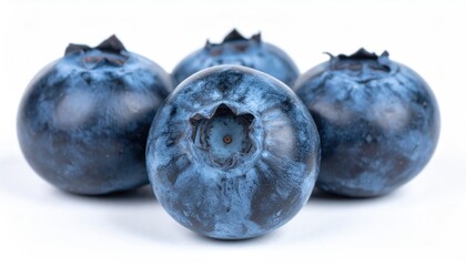 Blueberries on a white background
