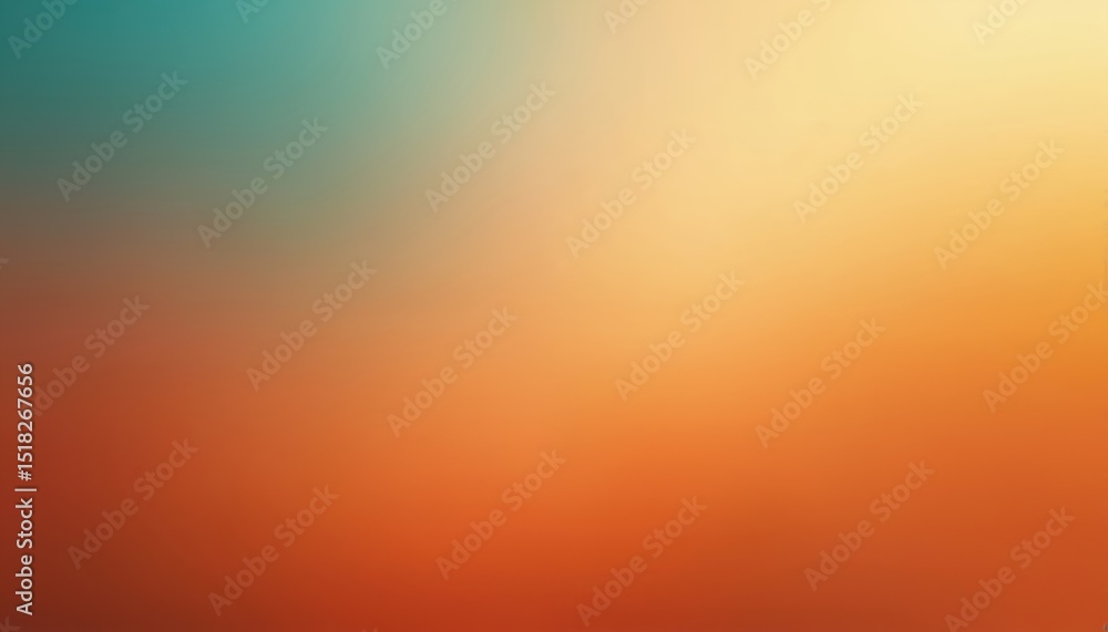 Poster Vibrant orange gradient background with blurred effect. Warmth, creativity, smooth transition. Appealing for web design, advertising. Sunset sunrise. Digital art abstract texture for design projects.