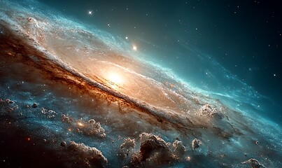 Celestial beauty of a vibrant galaxy captured in deep space