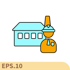 worker icons  symbol vector elements for infographic web