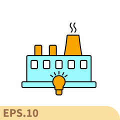 smart factory icons  symbol vector elements for infographic web