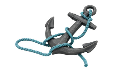 Isolated Anchor with Rope © Johanna