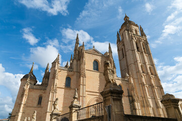 Vista de la catedral de Segovia, monumento nacional, castilla y leon, españa.