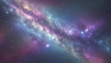 Fototapeta premium Purple space stars