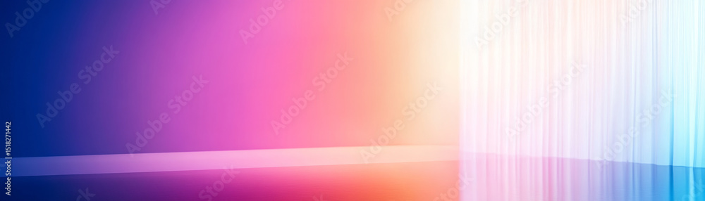 Poster description gentle gradient background evokes sense of calm and serenity, moving from soft blues and