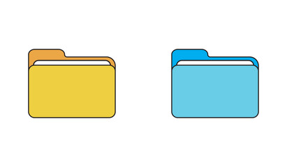 File folder icon simple vector symbol