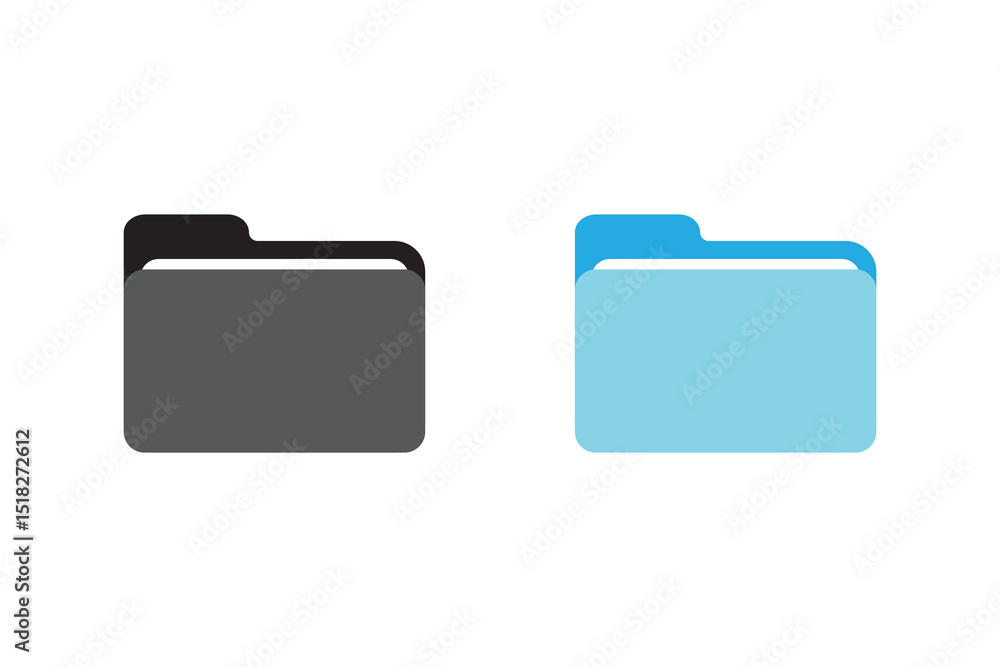 Poster folders icon collection. documents in folders. file folder vector icon set
