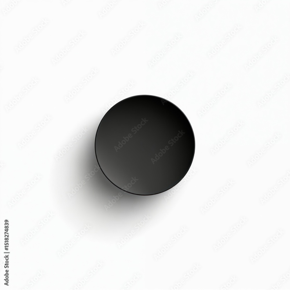 Fototapete Realistic round shadow overlay effect isolated on white background. Gradient shadow with soft edges. Dividers graphic design elements. Ideal for graphic design project, web design. Digital art