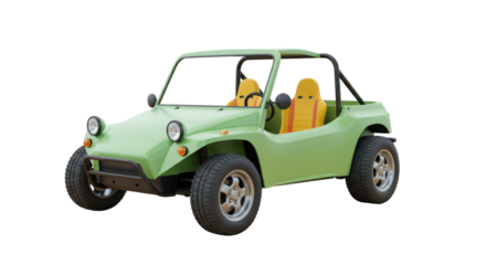 Isolated Green Dune Buggy