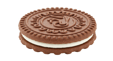 Isolated Chocolate Sandwich Cookie