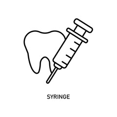 Icon a syringe, isolated against a clean background.