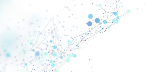 Obraz premium Modern abstract background with connected dots and lines. Perfect for technology, network, and connection concepts.