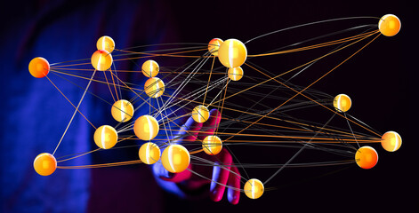 Abstract image of a network connection, representing global communication and data flow.