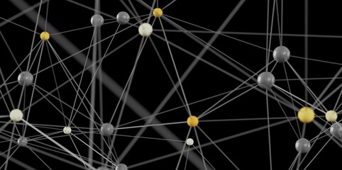 3D rendering of a complex network.  Ideal for technology, connection, and global concepts.