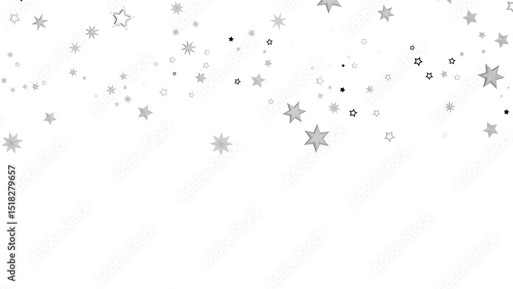 Poster An abstract image featuring white stars scattered against a black background. The stars are arranged in a random pattern, creating a sense of movement and energy.