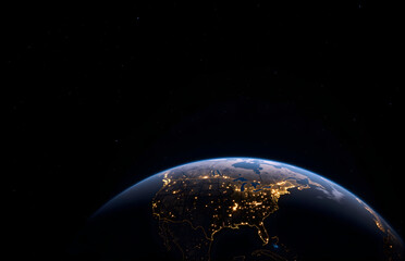 Earth Night View Overlook