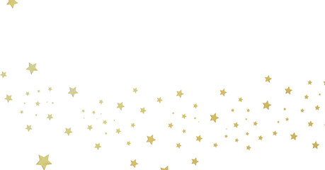 Golden Stars Scattered on White