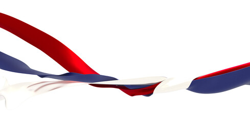 Fototapeta premium Patriotic background image featuring flowing red, white, and blue ribbons. Perfect for celebrations.