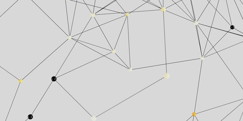 Modern abstract background with connected dots and lines. Network technology concept.