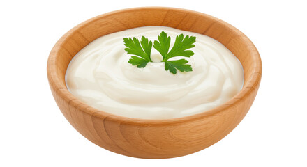 Isolated Bowl of Sour Cream