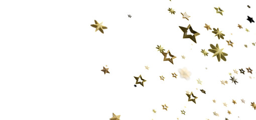 Sparkling gold stars on white. Perfect for holidays, celebrations, and more!