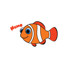 vector illustration of a cartoon fish