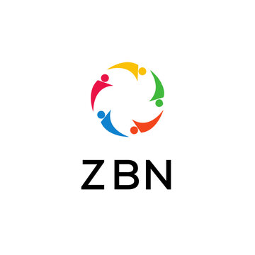 ZBN Letter logo white background