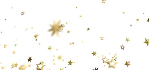 Beautiful image of gold stars falling on a white background. Perfect for celebrations!