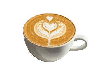 Isolated Latte Art Heart Design
