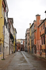 Old canals and streets in Chioggia, Italy