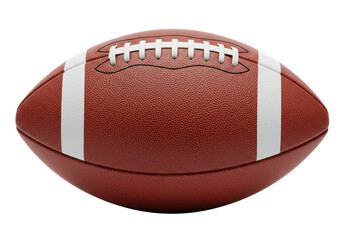 Isolated American Football with White Stripes