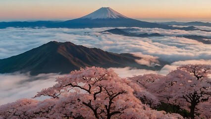 mt fuji in winter