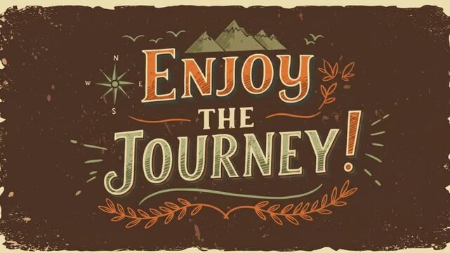 Enjoy the journey typography design