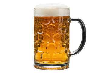 Isolated Large Mug of Refreshing Beer with Frothy Head