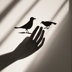 hand shadows Flying Bird 