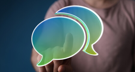 Abstract image of speech bubbles,ideal for communication, conversation, and dialogue concepts.