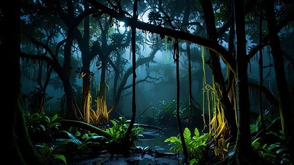 forest in the morning