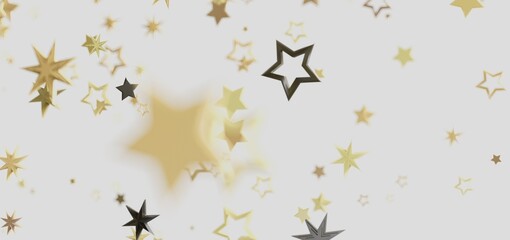 Beautiful festive background with gold and silver stars. Perfect for holidays, celebrations, and more!