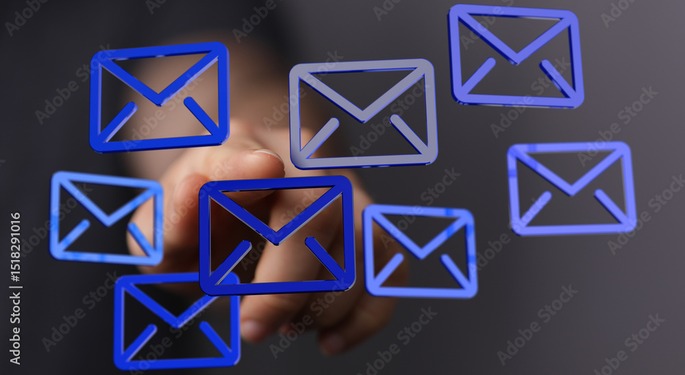 Fototapete Efficient email management.  Tips and tricks for handling multiple inboxes.
