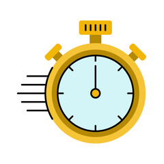 Timer icon. Flat color style.
