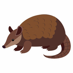 Vector illustration of a pangolin animal