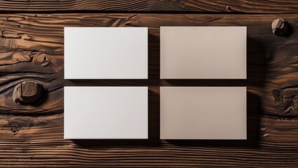 business card mockup on old wood highlighting carpentry craft