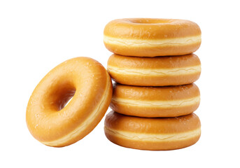 Isolated Stack of Five Glazed Donuts