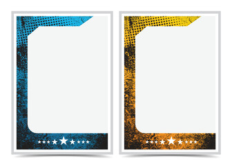 sport player cards photo border frame template