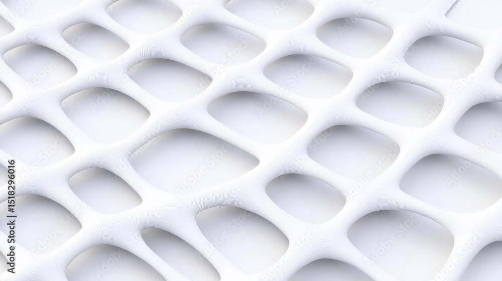 Poster abstract white interlocking pattern - close-up of an abstract 3d featuring a pattern of white interl