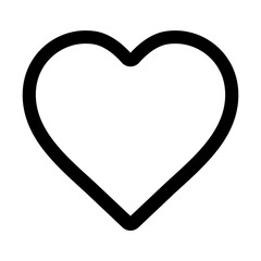 ハートのアイコン　シンプルな線画