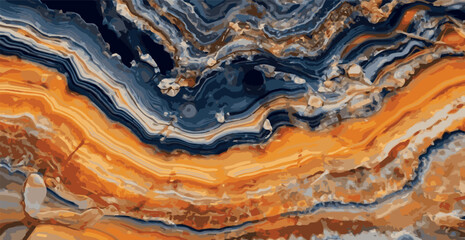 Panoramic marble background, colorful bright marble surface, modern luxury texture - Vector illustration