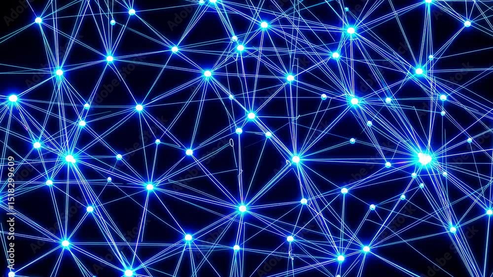 Poster abstract plexus network transforming and connecting, ideal for technology, communication, or social 